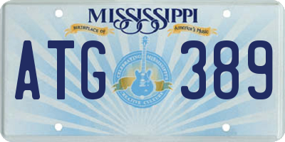 MS license plate ATG389