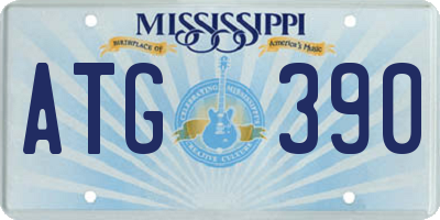 MS license plate ATG390