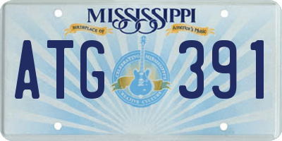 MS license plate ATG391