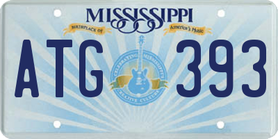 MS license plate ATG393