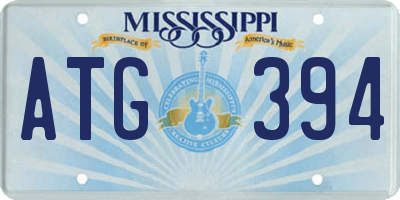MS license plate ATG394