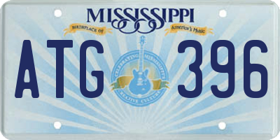 MS license plate ATG396