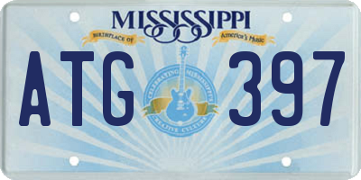 MS license plate ATG397