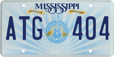 MS license plate ATG404