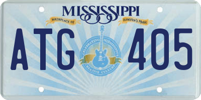 MS license plate ATG405