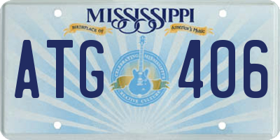 MS license plate ATG406