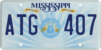 MS license plate ATG407