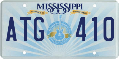 MS license plate ATG410