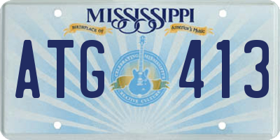 MS license plate ATG413