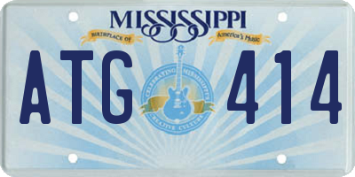 MS license plate ATG414