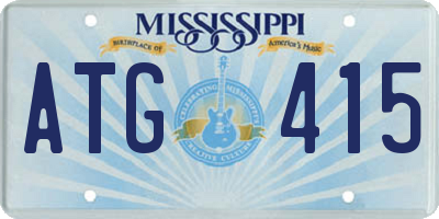 MS license plate ATG415