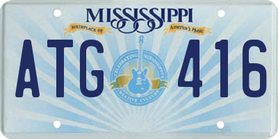 MS license plate ATG416