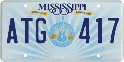 MS license plate ATG417