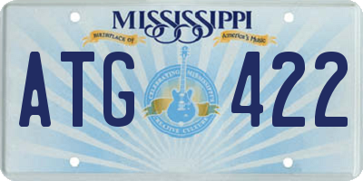MS license plate ATG422