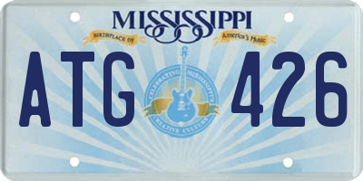 MS license plate ATG426