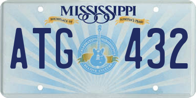 MS license plate ATG432