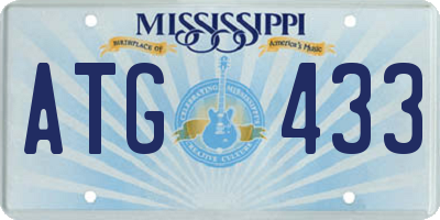 MS license plate ATG433