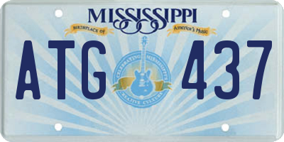 MS license plate ATG437