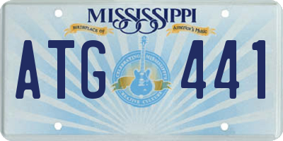 MS license plate ATG441