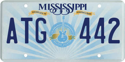 MS license plate ATG442