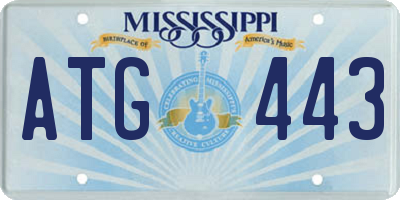 MS license plate ATG443