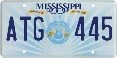 MS license plate ATG445