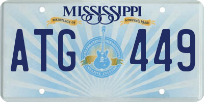 MS license plate ATG449