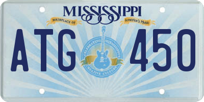 MS license plate ATG450