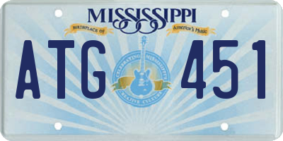 MS license plate ATG451