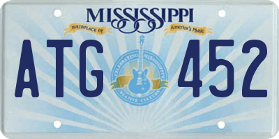 MS license plate ATG452