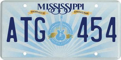MS license plate ATG454