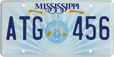 MS license plate ATG456