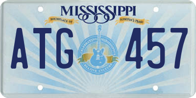 MS license plate ATG457