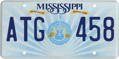 MS license plate ATG458