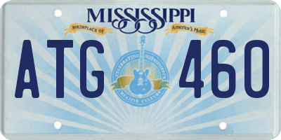 MS license plate ATG460