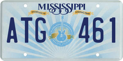 MS license plate ATG461