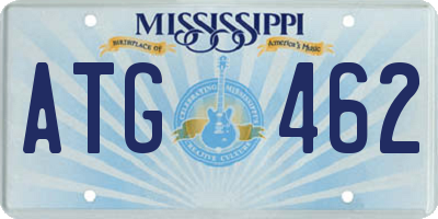 MS license plate ATG462