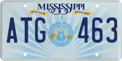 MS license plate ATG463