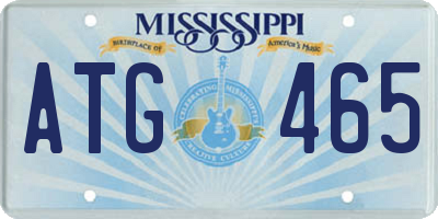 MS license plate ATG465