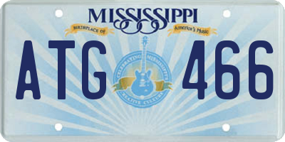 MS license plate ATG466