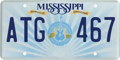 MS license plate ATG467
