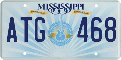 MS license plate ATG468