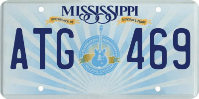 MS license plate ATG469