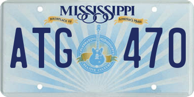 MS license plate ATG470