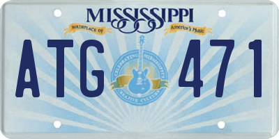 MS license plate ATG471