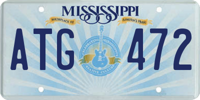 MS license plate ATG472