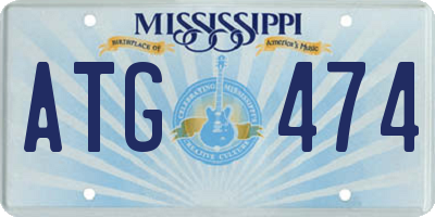 MS license plate ATG474