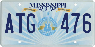 MS license plate ATG476