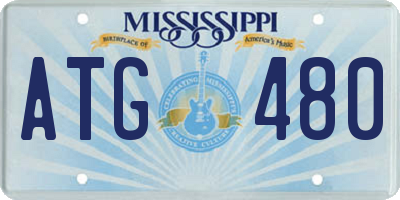MS license plate ATG480