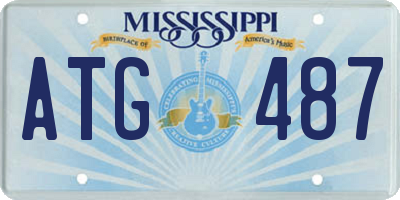 MS license plate ATG487